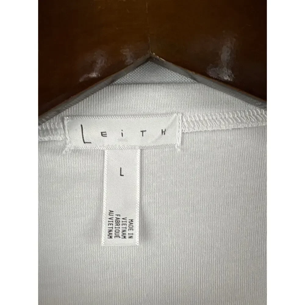 Women’s Leith Large White Ruched Midi Bodycon Dress